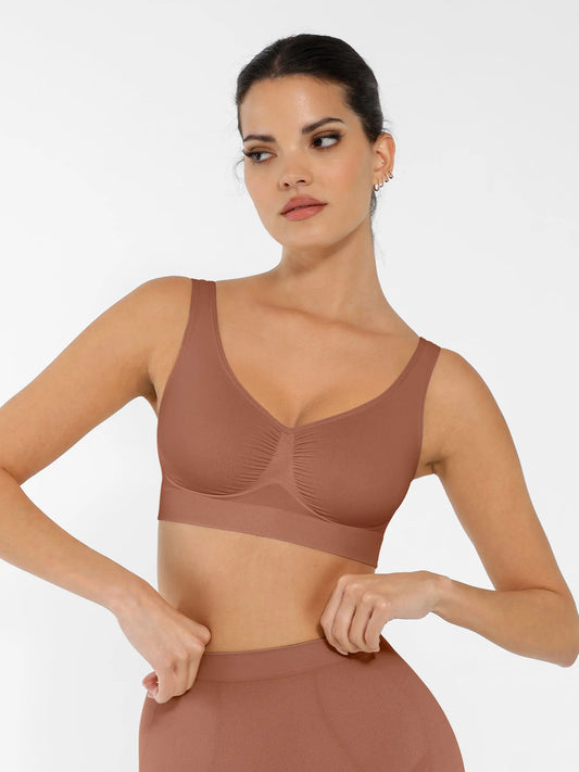 Willluxe No Underwire Wide Straps Everyday Bra