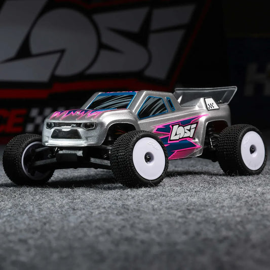 Losi Micro-T RC Stadium Truck Electric 2WD 1/28 Scale RTR - Silver