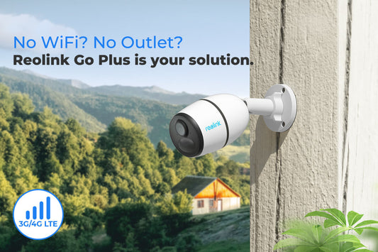 Reolink 4G Security Camera Outdoor Wireless  Go Plus with Solar Panel(White)