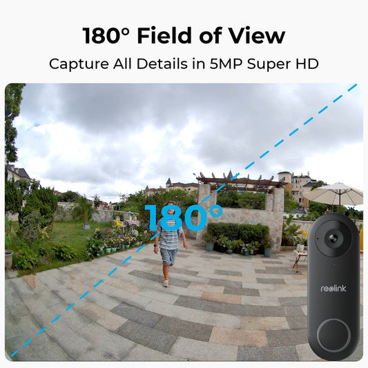 Reolink 5MP PoE Camera Video Doorbell with Chime Person Detection