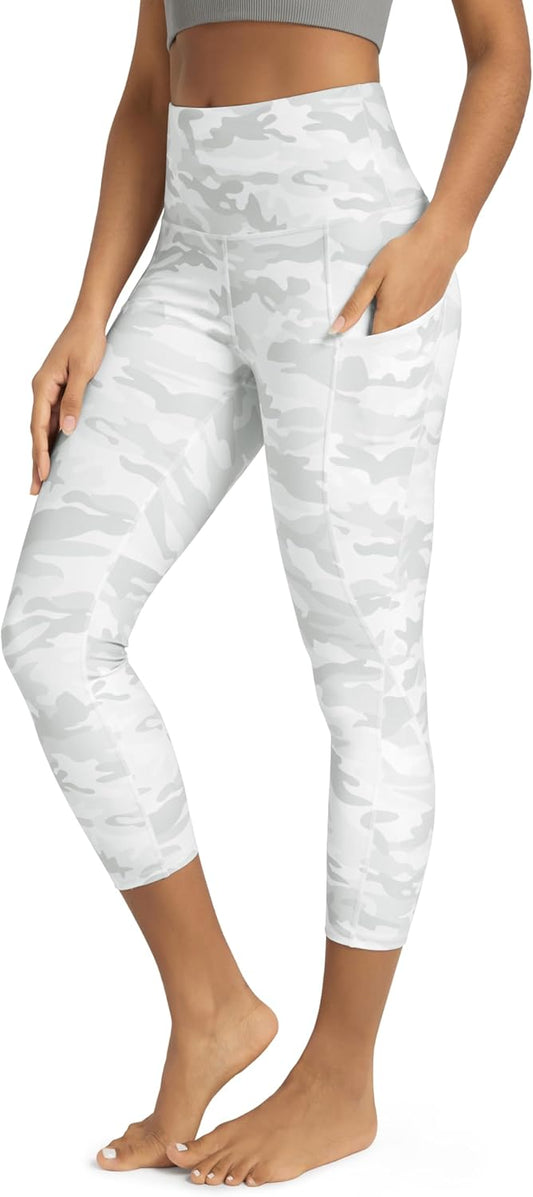 Women's High Waisted Yoga Leggings with Pockets, Tummy Control Non See Through Workout Athletic Running Yoga Pants