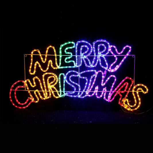 Lexi Lighting Merry Christmas Rope Light Silhouette