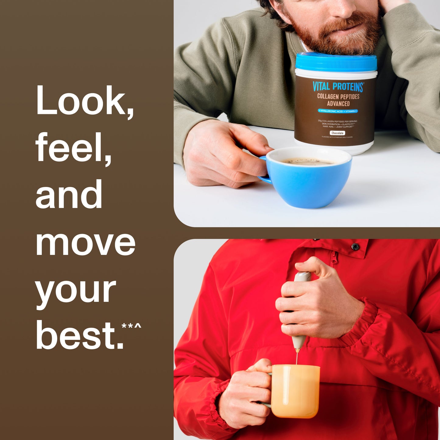 Chocolate Collagen Peptides Advanced - with Hyaluronic Acid & Vitamin C