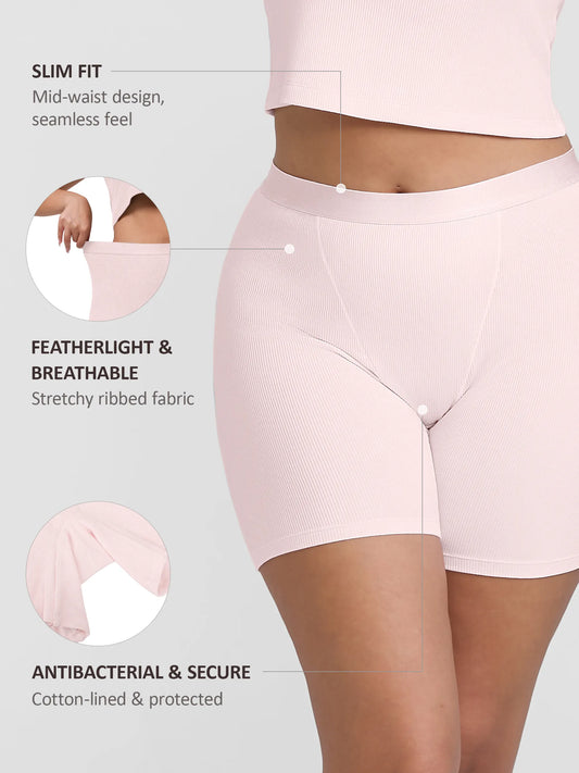 Willluxe Comfortable Stretchy Mid-Waist Boxer Shorts