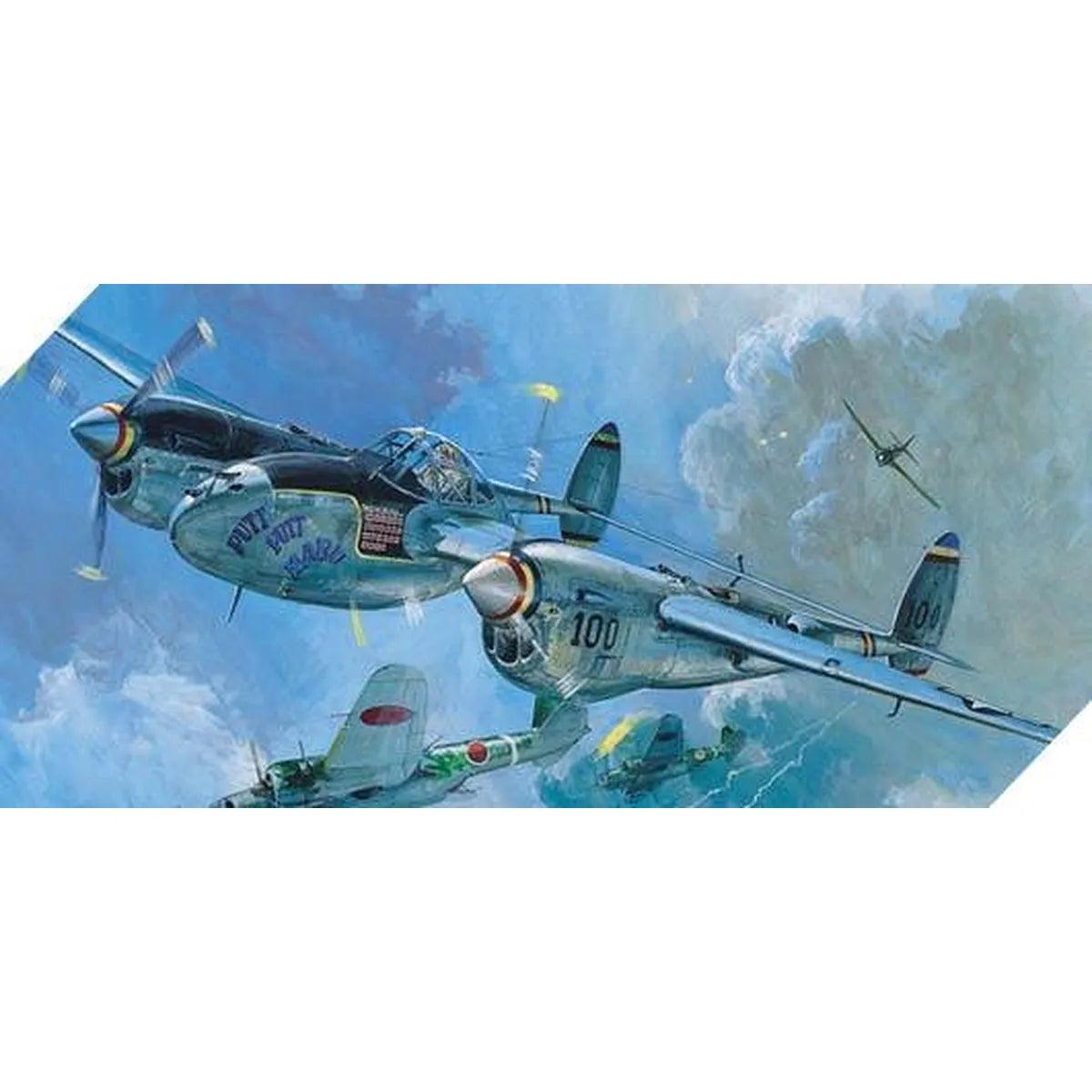 Academy 1/48 P-38 Lightning WWII Fighter Scaled Plastic Model Kit
