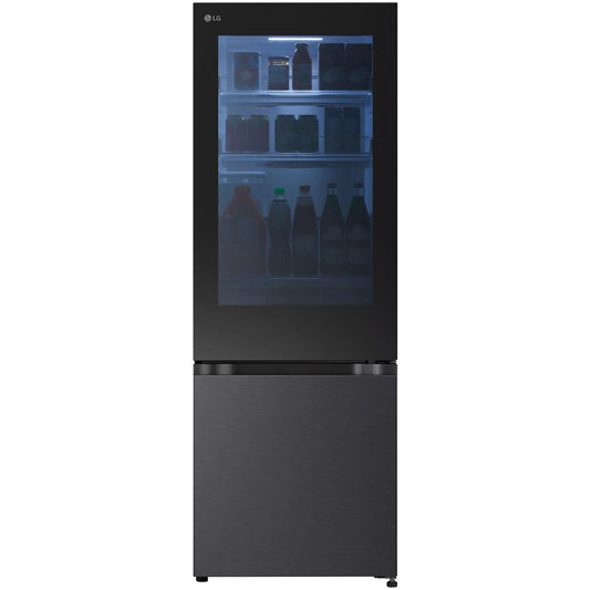 LG GB-V300MBL 340L Bottom Mount Fridge with Instaview (Matte Black)