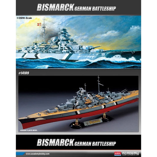 Academy 1/350 Bismark Battleship Plastic Scale Model Kit