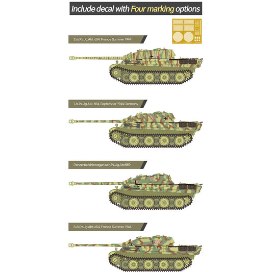 Academy 1/35 German Sd.Kfz. 173 Jagdpanther Ausf.G1 Tank Destroyer Scaled Plastic Model Kit