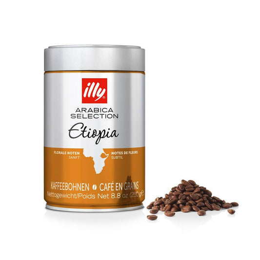 Illy Arabica Selection Ethiopia Whole Coffee Beans Delicate Intensity 250g 6packs