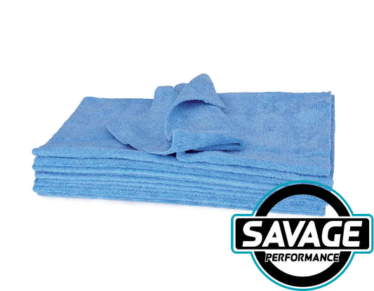 AUNGER Microfiber Cloths - 50 Reusable Workshop Rags - BLUE
