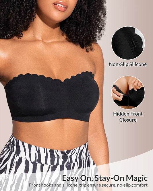 WILLLUXE® The Flawless Lift Front-Closure Strapless Bandeau Bra