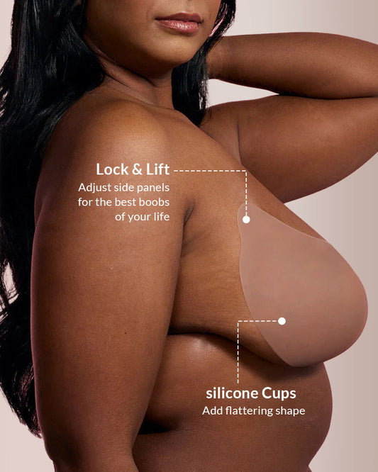 WILLLUXE® Seamless Deep-V Sticky Silicone Push-Up Bra