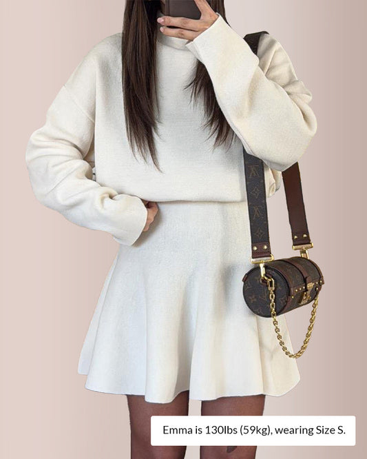 WILLLUXE® Women's Casual Mock Neck Sweater Dress