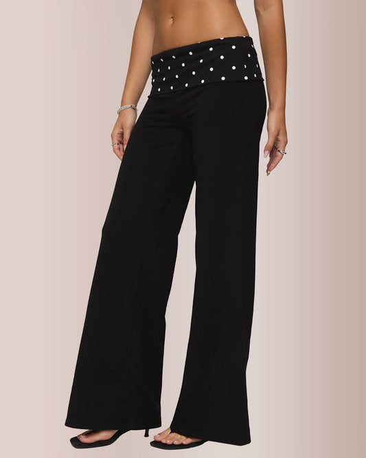 WILLLUXE® Polka Dot Foldover Pants