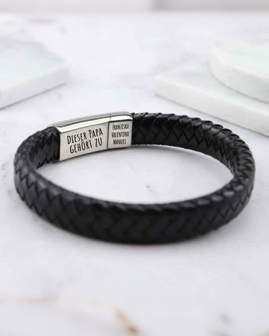 WILLLUXE® Custom Personalized Vintage Braided Leather Bracelet