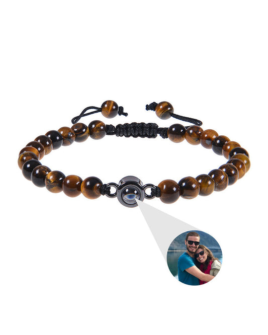 WILLLUXE® Custom Photo Projection Stone Bracelet