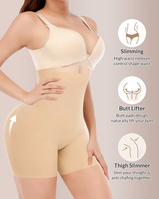 WILLLUXE® High-Waist Tummy Control Butt Lifter Shorts