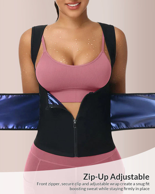 WILLLUXE® Adjustable Sauna Sweat Waist Trainer Tank Top