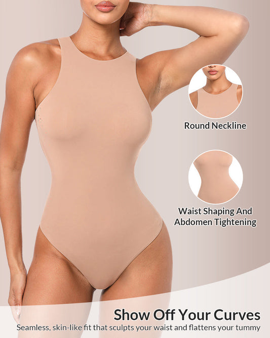 WILLLUXE® Seamless Crew Neck Sculpting Bodysuit Shapewear