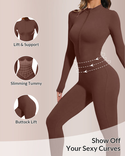 WILLLUXE® Fleece Slim-Fit Winter Training Jumpsuit