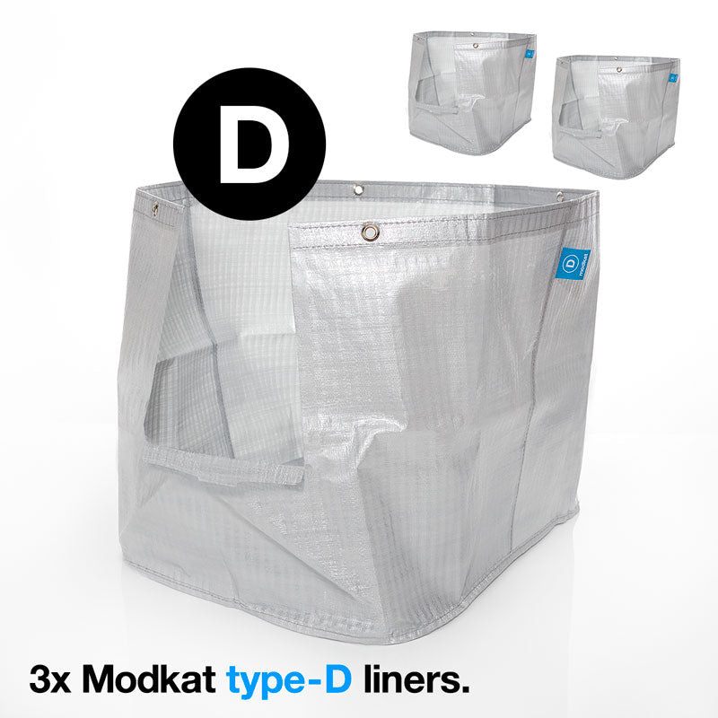 Type-D Liners (3-Pack) — XL Front-Entry