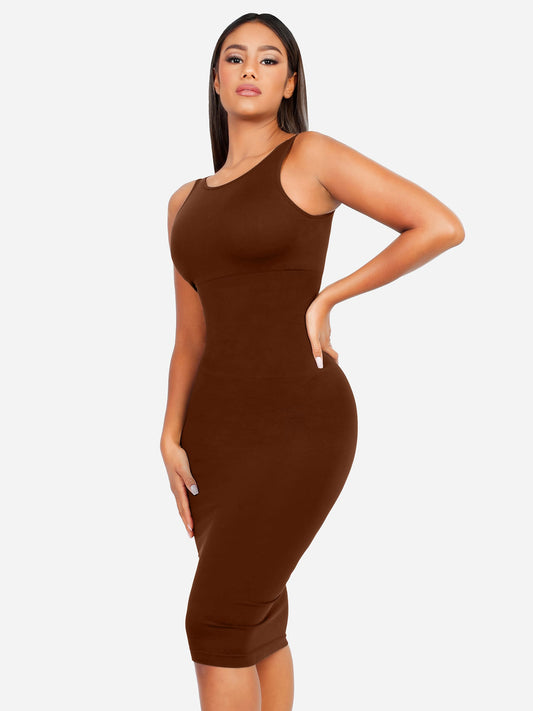 Willluxe Seamless Eco-Friendly Large U-Back Shaper Dress with Built-In Bra