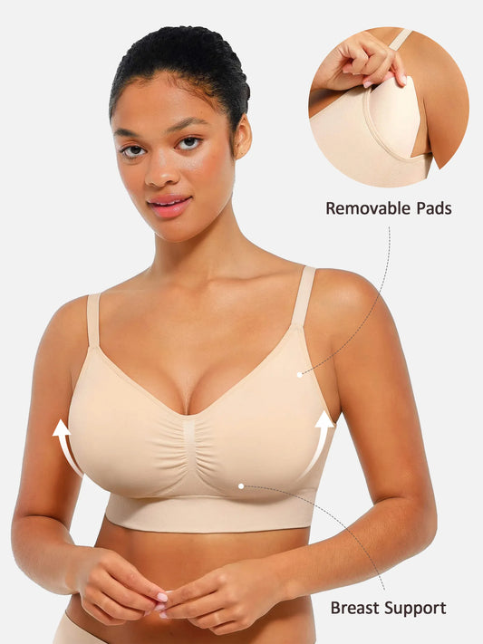 Willluxe Seamless Everyday Bra with Built-In Soft Padding
