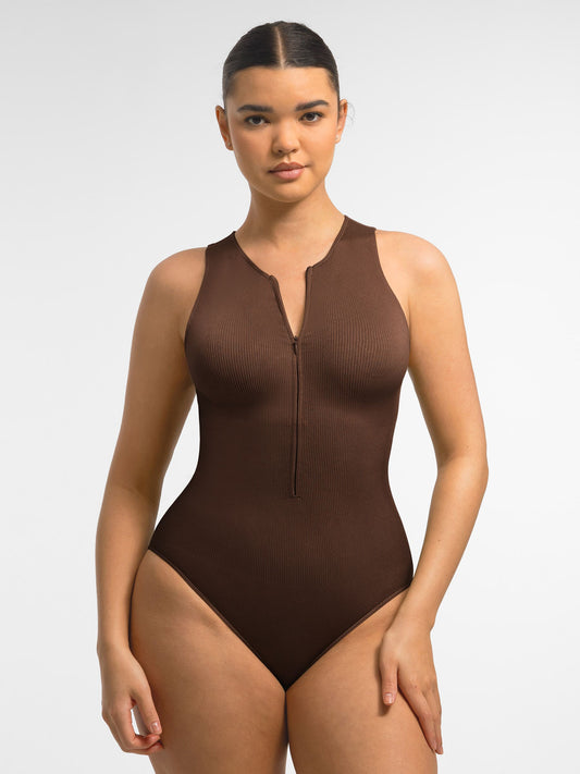 Willluxe Seamless Tummy Control Invisible Zipper Shaping Bodysuit