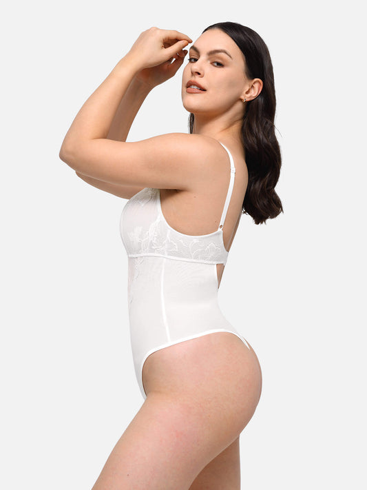 Willluxe Lace Shapewear Thong Shaping Bodysuit