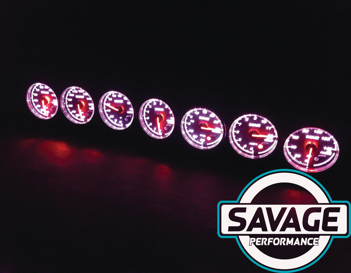 60mm Savage Boost Gauge PSI 7 Colours *Savage Performance*