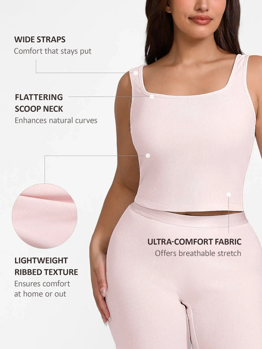 Willluxe Breathable Ribbed Sleeveless Tank Top