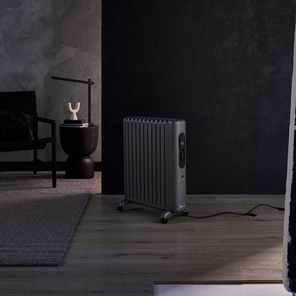 Ausclimate SmartEnclosure Medium 7 Fin 1500W Oil Filled Heater 67.5x42.5cm Grey