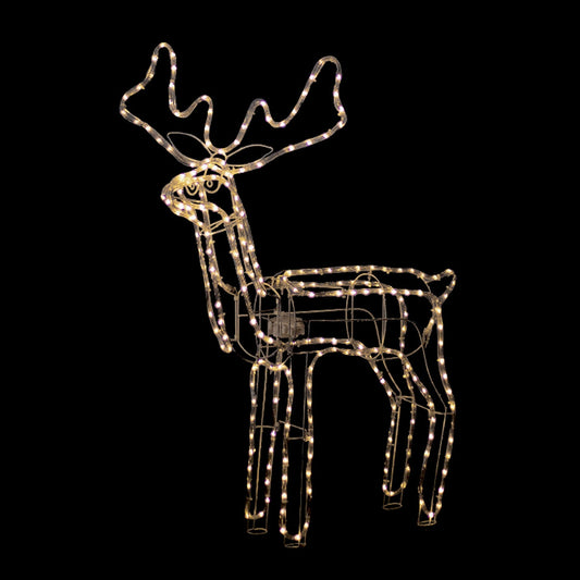 Lexi Lighting 3D Illuminated LED Reindeer With Motor - Warm White