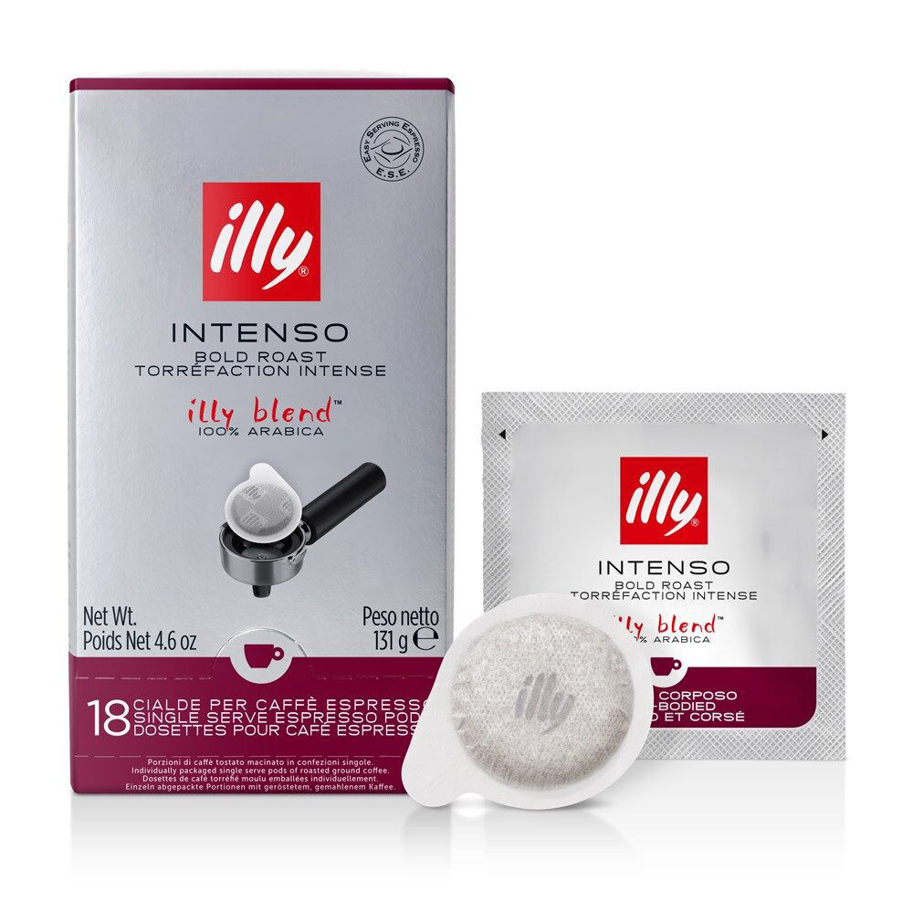 Illy Arabica Intenso Espresso E.S.E Pods 131g Bold Roast 12x18pcs