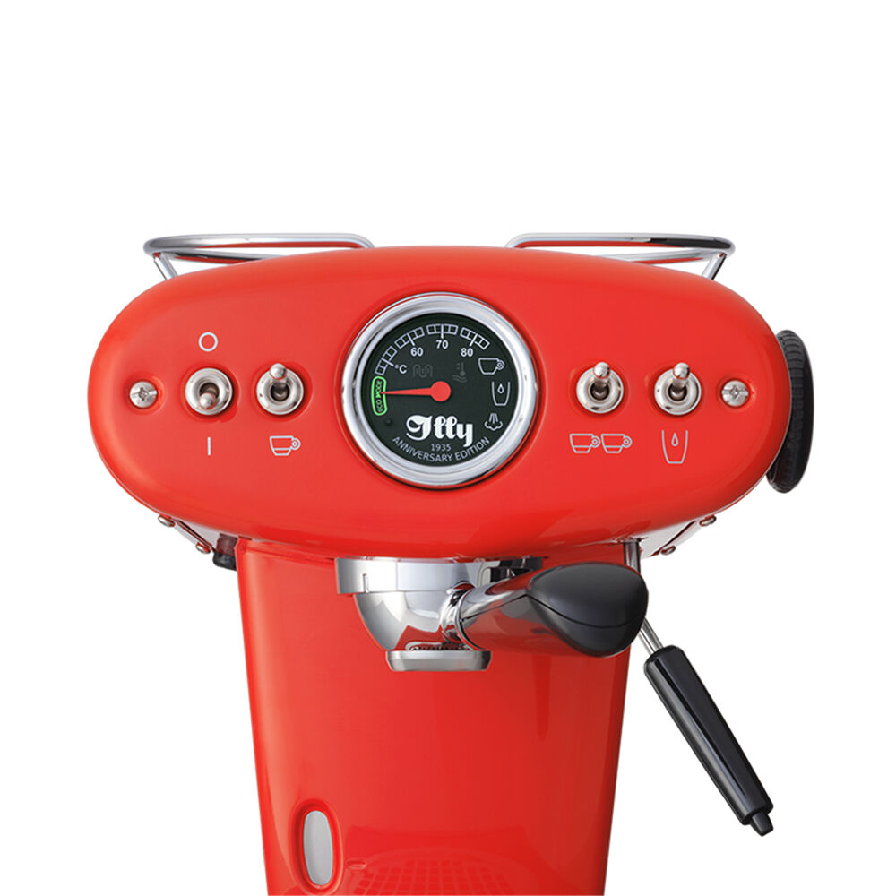 Illy X1 Anniversary E.S.E. Pod/Ground Espresso Machine/Maker with Steam Wand (Red)