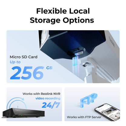 Reolink 16MP HD 180° PoE Outdoor Motion Track Security Camera - Duo Series