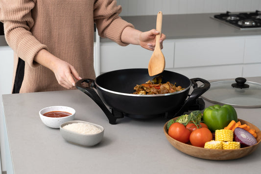 Healthy Choice 5.4L Large Non-Stick Electric Wok