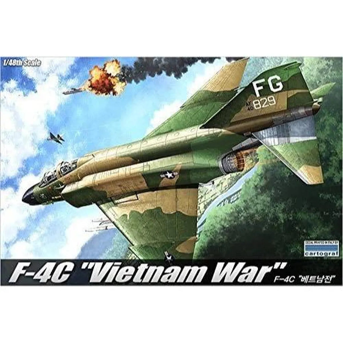 Academy 1/48 F-4C Phantom II Vietnam War Fighter Scaled Plastic Model Kit