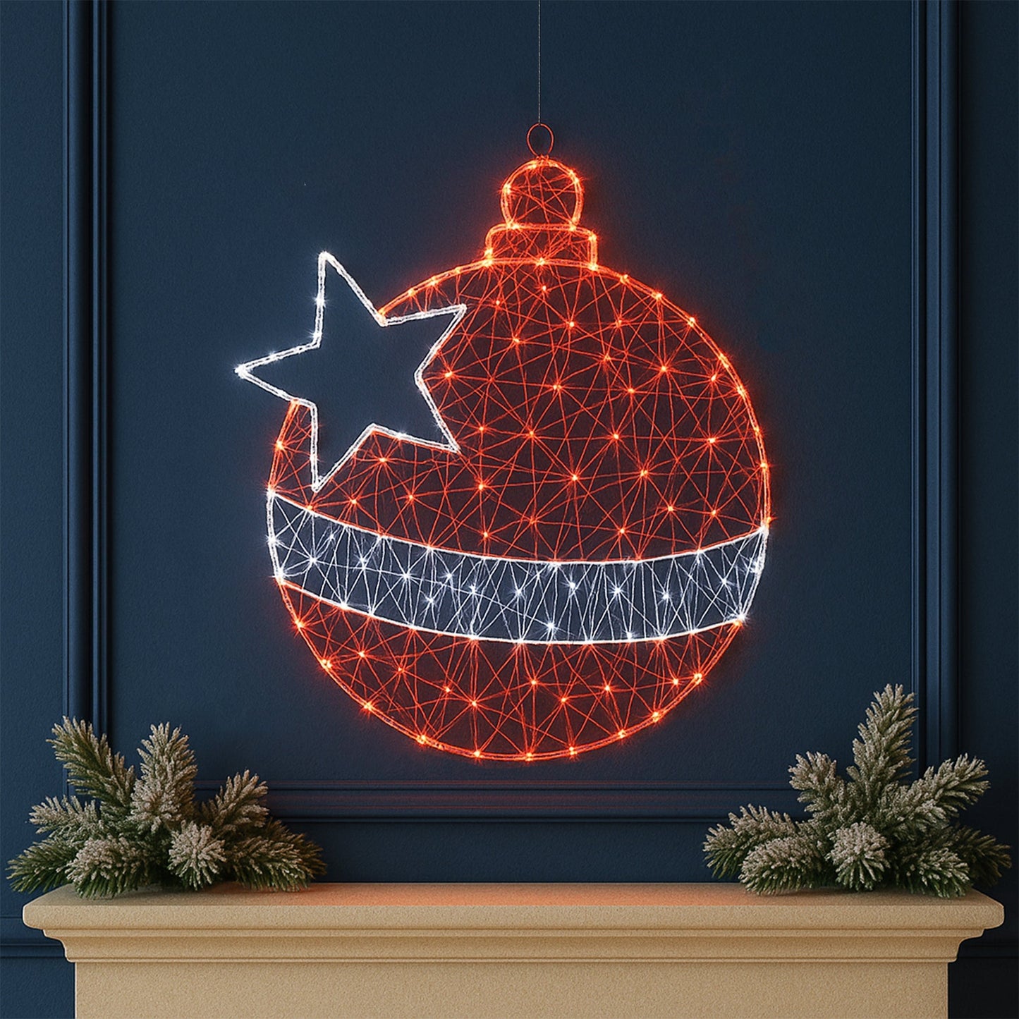 Lexi Lighting Outdoor Micr-LED Christmas Bauble Silhouette