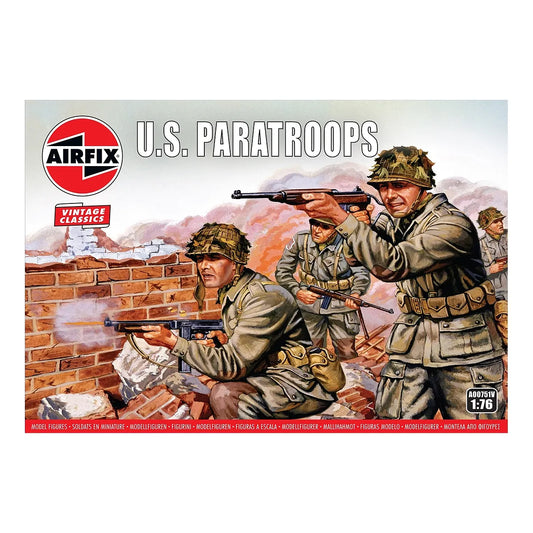 Airfix 1/76 WWII U.S. Army Paratroops Infantry Scaled Plastic Model Kit