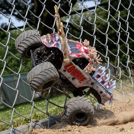 Losi Mini LMT Zombie Monster Jam 2S 4X4 RC Monster Truck Electric 4WD 1/18 Scale RTR - Red