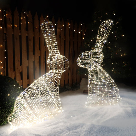 Lexi Lighting LED Pre-Lit Bunny- Set of 2