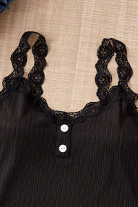 Willluxe® DreamWear – Knit Lace Trim Camisole Pajama Set (3 Colors)