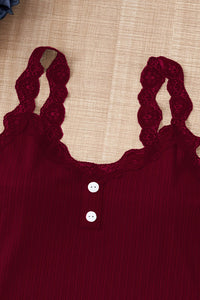 Willluxe® DreamWear – Knit Lace Trim Camisole Pajama Set (3 Colors)