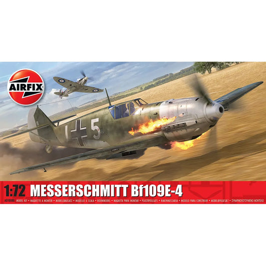 Airfix 1/76 Messerschmitt Bf109E-4 Fighter Scaled Plastic Model Kit