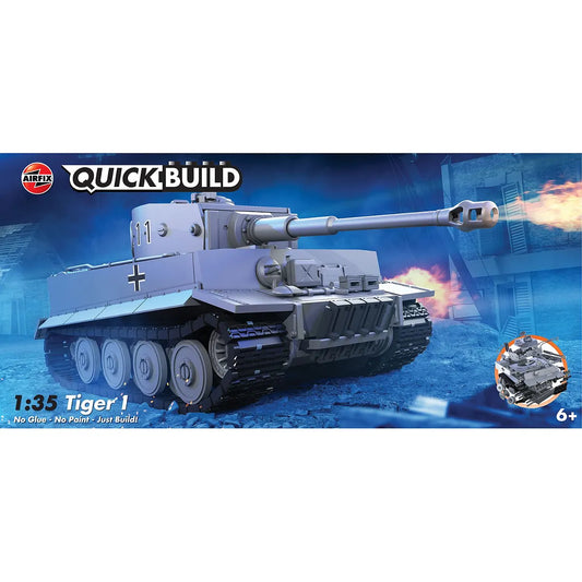 Airfix 1/35 Quickbuild Tiger 1 Tank Scaled Plastic Model Kit