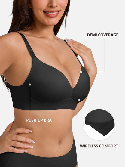 Willluxe Cloud Soft Wireless Bra Seamless Lift Support Everyday Wear