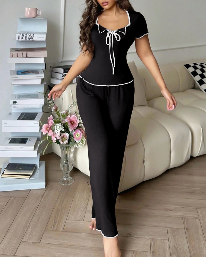 Willluxe® DreamWear – CloudSoft Short-Sleeve & Long Pants Pajama Set (3 Colors)