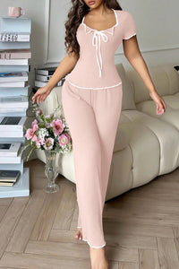 Willluxe® DreamWear – CloudSoft Short-Sleeve & Long Pants Pajama Set (3 Colors)