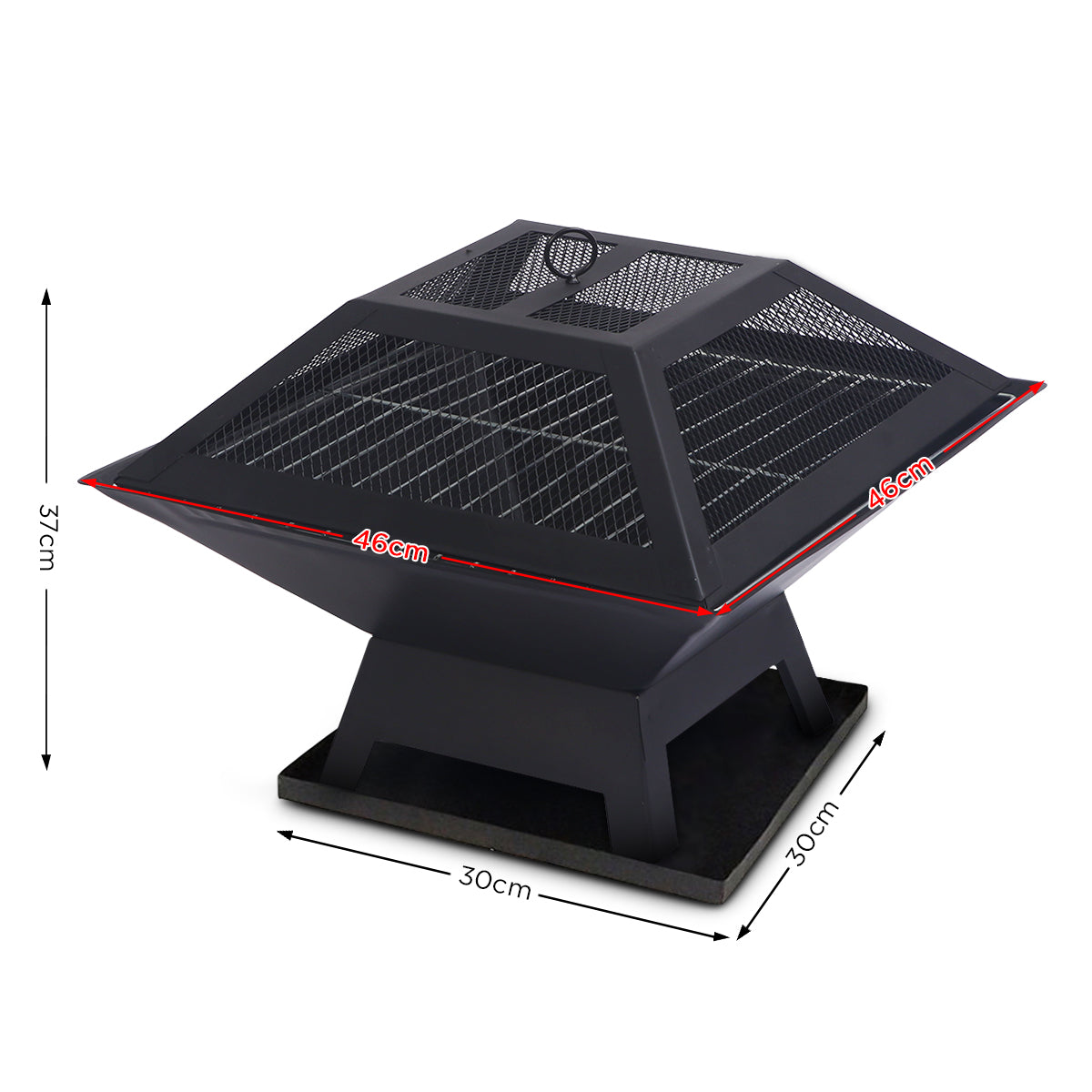 Wallaroo Portable 2-in-1 Outdoor Fire Pit with Cover for BBQ & Camping